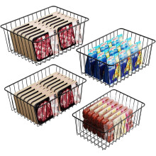 Freezer Organizer Bins White 4 Pack Large and Medium