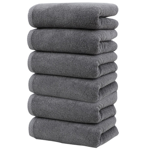 6-Pack Cotton Bath Towels – Quick-Dry & Highly Absorbent