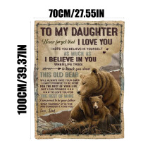 To My Daughter Blanket from Dad – Soft Fleece Throw,