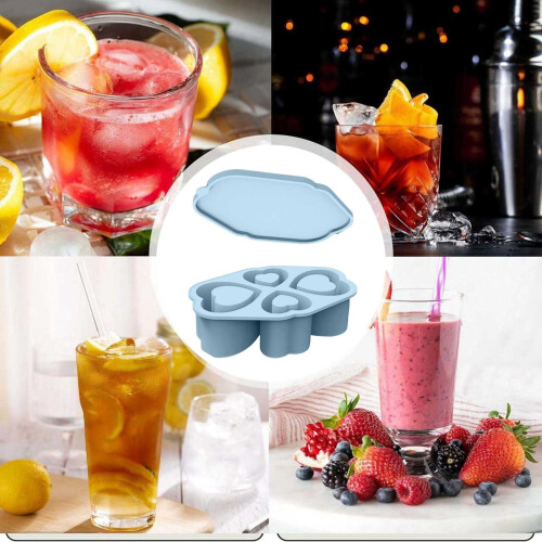 Love Heart Ice Cube Tray Silicone 4-Piece Set 2