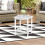 Wooden Patio Side Table 15" Square White 2