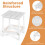 Wooden Patio Side Table 15" Square White 4