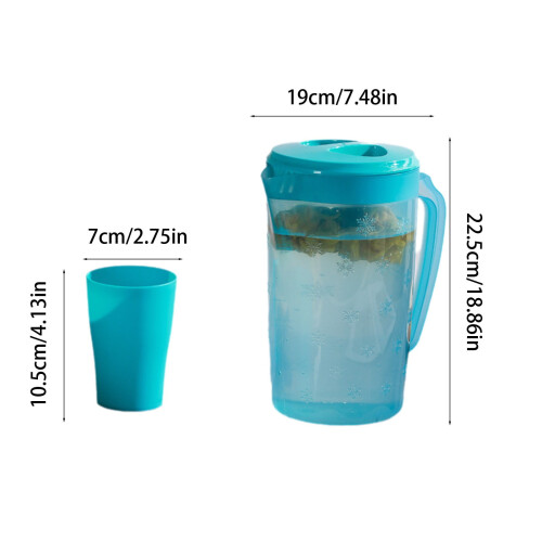 Cold Water Kettle Set with 4 Cups Large Capacity for Hot 2