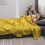 Cotton Thermal Blanket Twin Size Yellow 7