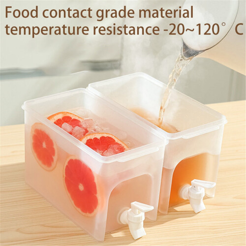 Κουτί αποθήκευσης 4 λίτρων με βρύση για χυμό και λεμονάδα 2