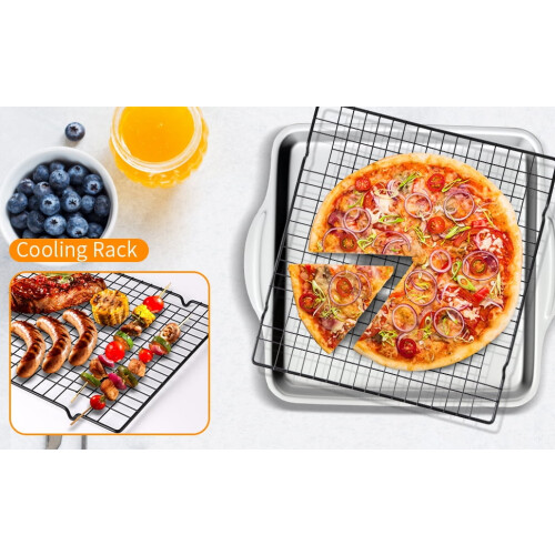 Carbon Steel Cooling Rack 10 x 11 in (2 Pack) 2