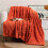 Nayueo maple brown plush checkerboard blanket 70100cm 2
