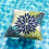 Conjunto de 2 capas de almofada com estampa floral azul marinho, 50x50cm (20x20 polegadas). 2