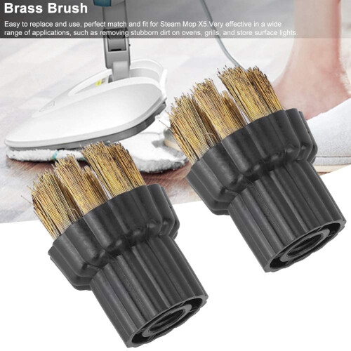 Steam Mop X5 brass brush head replacement 2 pcs 1