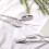 2-pack servettklämmor i metall, 49 cm, silver 4