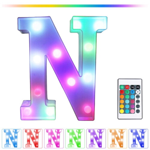 LED Marquee Letter Light with Remote – Battery/USB Powered