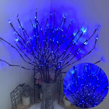 30" Blue LED Branch Twig Lights – 20 Light Flexible Tree