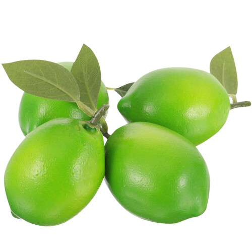 Limoni artificiali con foglie (4 pezzi)