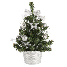 Mini Artificial Christmas Tree 20cm Gold Silver Blue Red