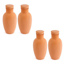 Set Of 4 Terracotta Foliage Watering Stakes Automated Watering