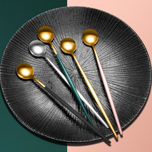 Cuillère à café en acier inoxydable à long manche (1 pièce) 1