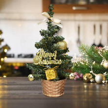 Mini Artificial Christmas Tree Desktop Decoration Set