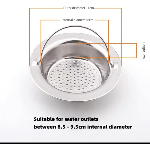 Stainless Steel Sink Strainer 4.5 inch 2 pcs 1