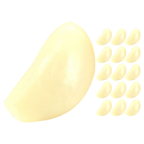Ajo artificial de PVC blanco, 14 unidades