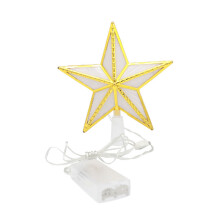 Décoration de sapin de Noël en forme d'étoile à cinq branches à LED
