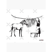 Banksy Graffiti Zebra Poster HD Gerahmt oder Ungerahmt