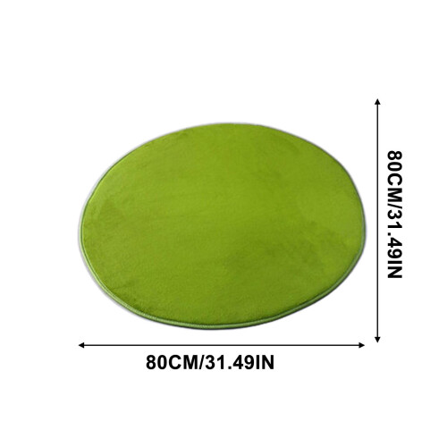 Round Coral Velvet Memory Foam Rug 80cm 1
