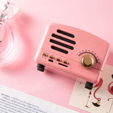 Altavoz Bluetooth inalámbrico retro: estilo clásico vintage con USB/TF y manos libres.