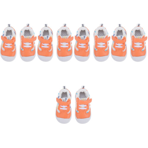5Paare Weiche Babyhausschuhe PP, Orange, 2