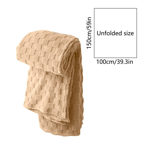 Cotton Thermal Throw Blanket Lightweight Breathable Yellow 2