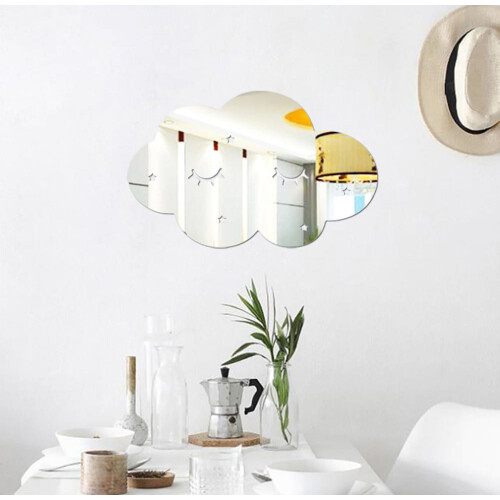 Acrylic Mirror Wall Decoration Silver 16x26cm 2