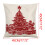 Housse de coussin de Noël en lin 45 x 45 cm 2