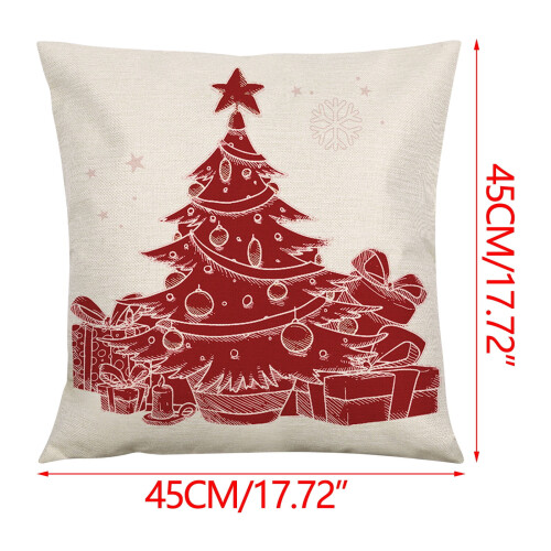 Housse de coussin de Noël en lin 45 x 45 cm 1