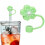 Silicone Straw Cap Flower Design for 10mm Straws 2
