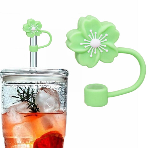 Silicone Straw Cap Flower Design for 10mm Straws 1