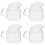 4Pcs Glass Creamer Pitchers Multi-Function Milk Coffee Cups 4