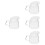 4Pcs Glass Creamer Pitchers Multi-Function Milk Coffee Cups 5