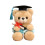 PhD Graduation Teddy Bear 7.1 Inch Plush with Cap 4