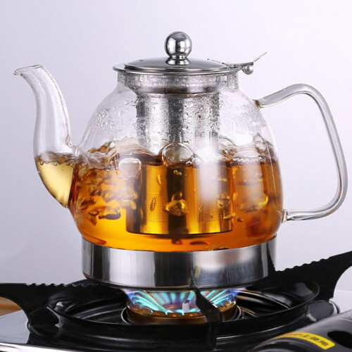Γυάλινη τσαγιέρα για επαγωγικές εστίες Clear Flower Design800 2