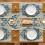 Set de 4 sets de table bohèmes rustiques, 30 x 45 cm, polyester 5