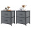 Nightstand Gray with 2 Drawers 4