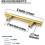 Gold Euro Bar Cabinet Pulls 3" Center 10-Pack 3
