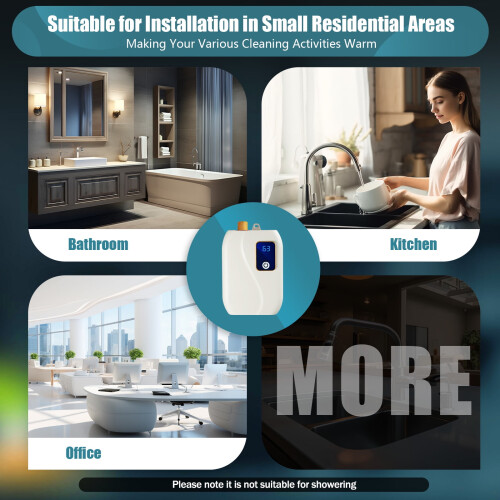 DENEST Instant Electric Water Heater with LED Display, 2