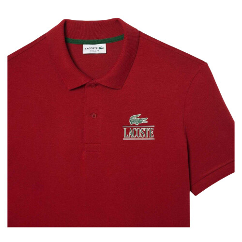 Lacoste (S, Red) Lacoste Mens Regular Polo Shirt 2