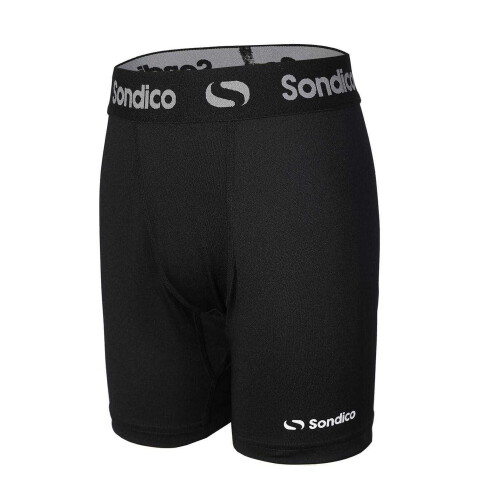 (7-8 Years, Black) Sondico Childrens/Kids Snug Fit Compression Shorts 2