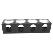 Organizzatore di porta spezie per RV, 4-fori, alluminio nero