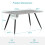 AINPECCA Marble Effect Dining Table & 4 Teal Velvet Chairs 5