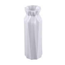 Nordic Geometric Flower Vase – Round or Oval, Grey, PP