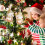 Snowman Christmas Tree Ornaments Set – 2 pcs, White & Gold 1