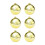 6pcs Gold Plastic Christmas Hanging Balls 1