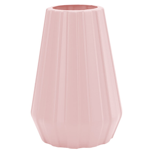 Pink Plastic Nordic Vase – Set of 2